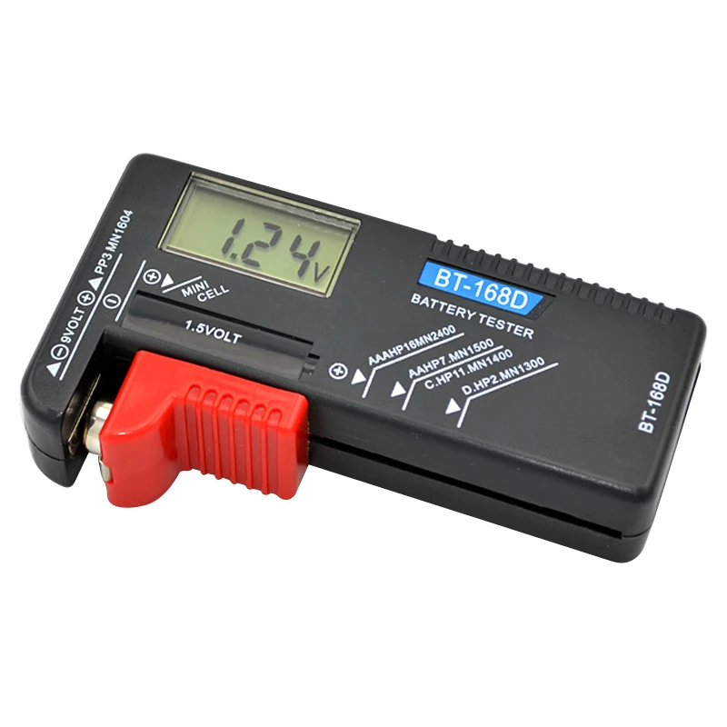 BT-168D Универсальный цифровой аккумулятор Емкость диагностический инструмент тестер батареи ЖК-дисплей проверка AAA AA Кнопка сотового тестер