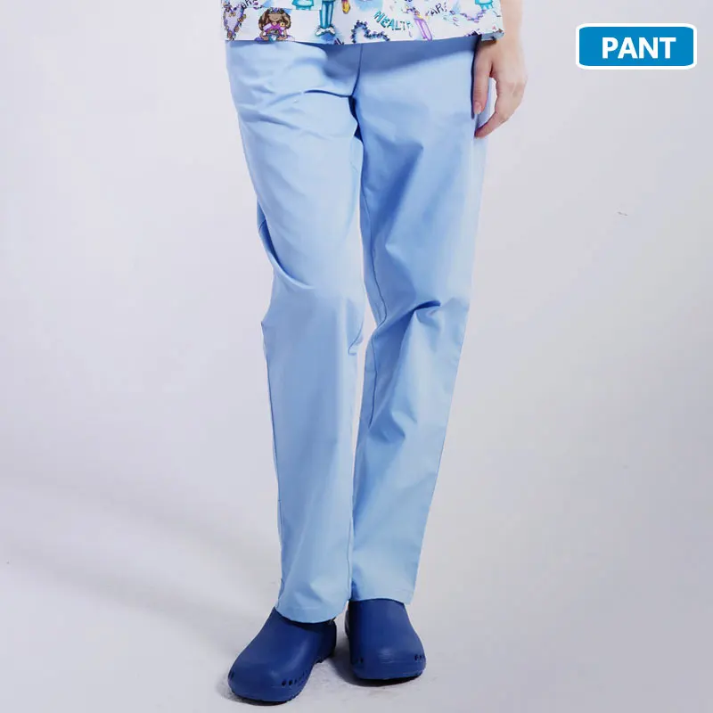ANNO, медицинская одежда, подходящая для женщин и мужчин, мультяшный набор для медсестер, больниц, медсестер, набор, клиническая форма, хирургический костюм - Цвет: 18PT001-QianKaoLan-P