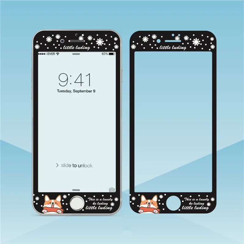 Полное покрытие Lucky Cat закаленное стекло для iPhone 6 6s 6plus 3D мягкая защита экрана 7 8 plus