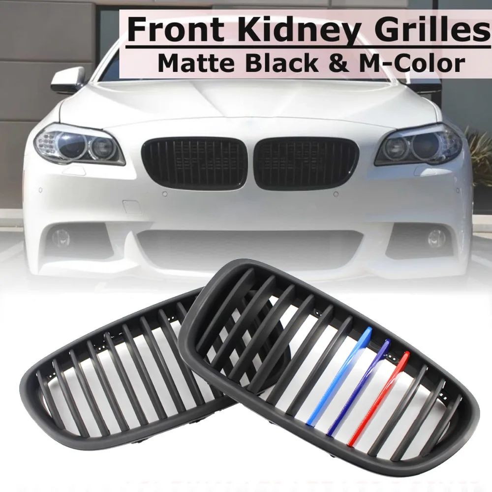cheap Matte Black M Color Front Grill Grilles For BMW F10 F11 F18 M5 5 Series 10 14