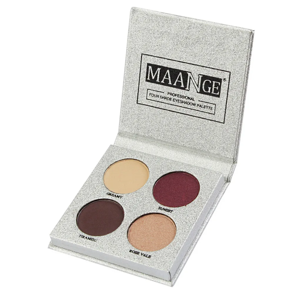 

4 Colors Eye Makeup Nudes Palette Matte Eyeshadow Pallete Glitter Powder Waterproof Eye Shadow Cosmetic Makeup