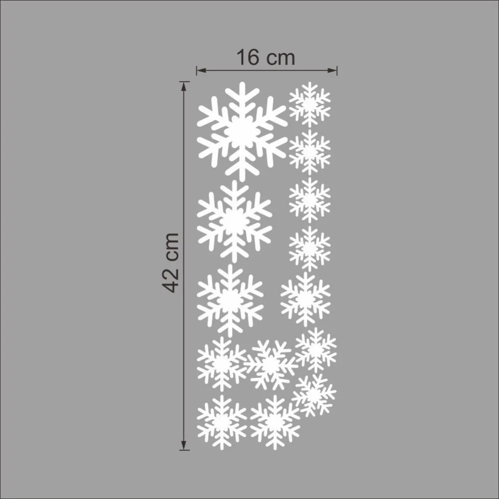 14 шт. снежные хлопья оконные наклейки зимние настенные стикеры снежинки Рождественские оконные наклейки рождественские украшения D063