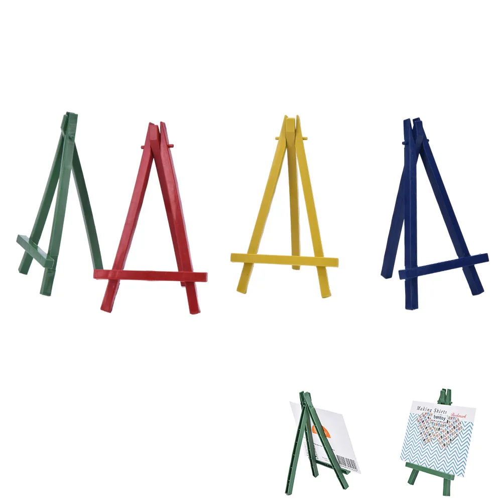 

2Pcs random color Mini Artist Wooden Easel Wood Wedding Table Card Stand Display Holder For Party Decoration 9 x 16cm