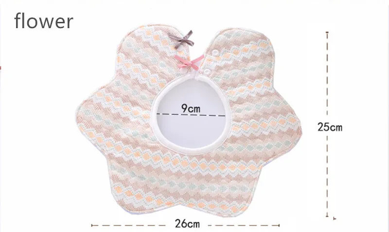 Baby Bibs 360 Degree Rotation Cotton Soft Baby Kids Bandana Burp Cloth Lovely Flower Newborn Infant Saliva Towel Baby Stuff new born baby accessories	