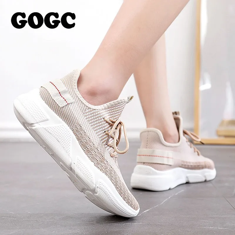 Online GOGC Sommer Frau Turnschuhe mesh Schuhe Weibliche plattform Lace Up Kausalen Schuh für Frauen korb femme Frauen Flache Schuh 691