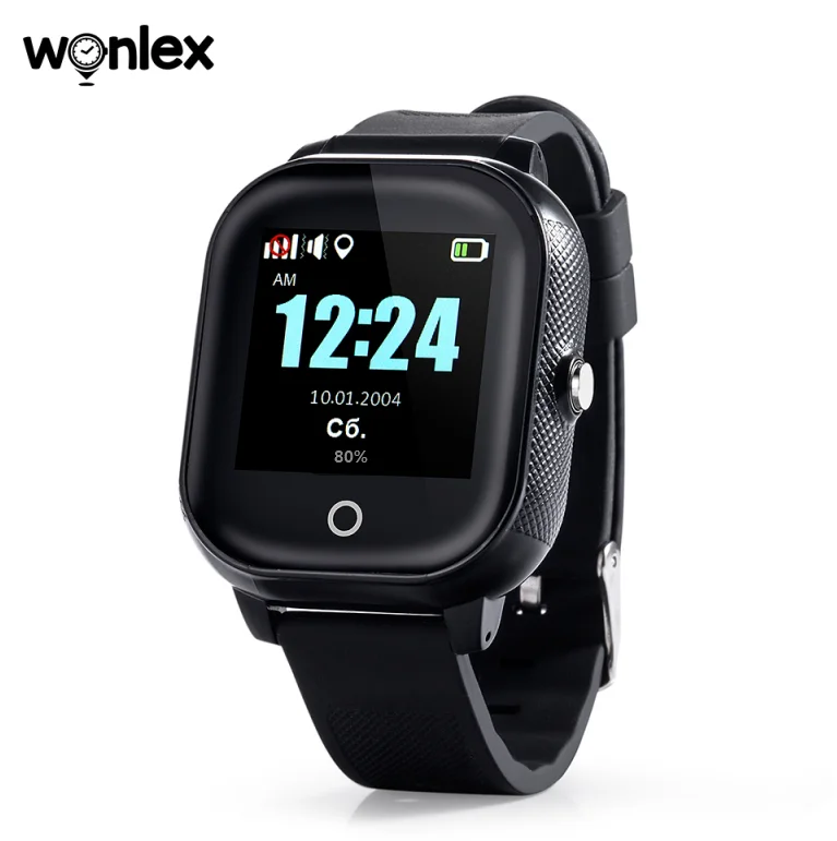 Wonlex GW700S водонепроницаемый IP67 Детские умные gps часы с gps/LBS/WiFi камерой SOS телефон вызова дети слежения часы для Android iSO - Цвет: GW700S-Black