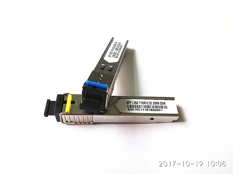 WDM/BIDI SFP модуль оптического волокна 1 25G BiDi приемопередатчик с одним SC коннектором