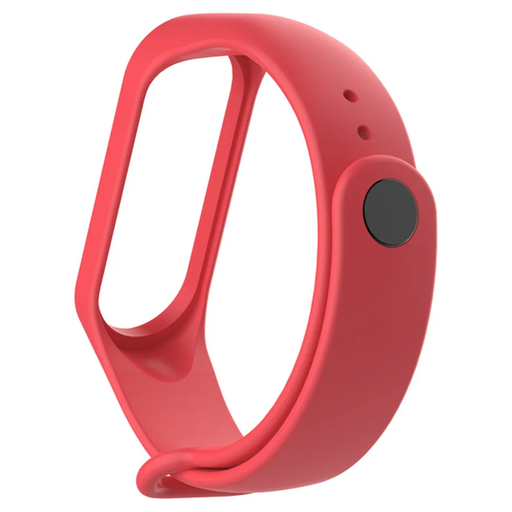 Силиконовый ремешок для часов с hd-пленкой для защиты экрана для Xiaomi Mi браслет miband 4 сменный Браслет для часов - Цвет ремешка: Red