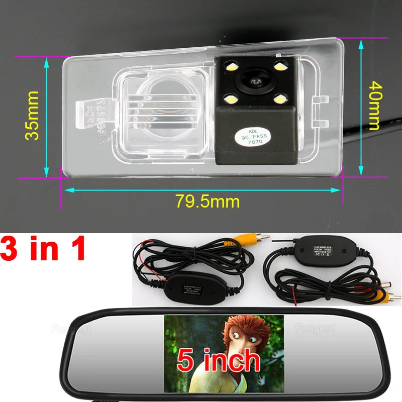 

for Kia Cerato Hyundai Elantra Vehicle Reverse Parking Rear View Back up off Wing Mirror Wireless GPS Camera Monitors DVD player