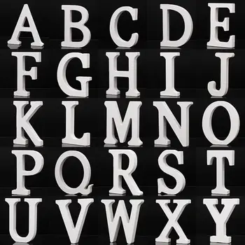 

Wood White Alphabet Wooden Letter For Wedding Home Decor Christmas Decoration Party DIY Birthday Supplies Baby Shower 62019