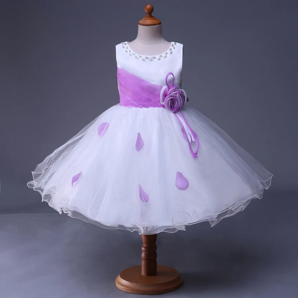 Cutestyle Light Purple Flower Girl Dresses Brithday Party Baby Dresses