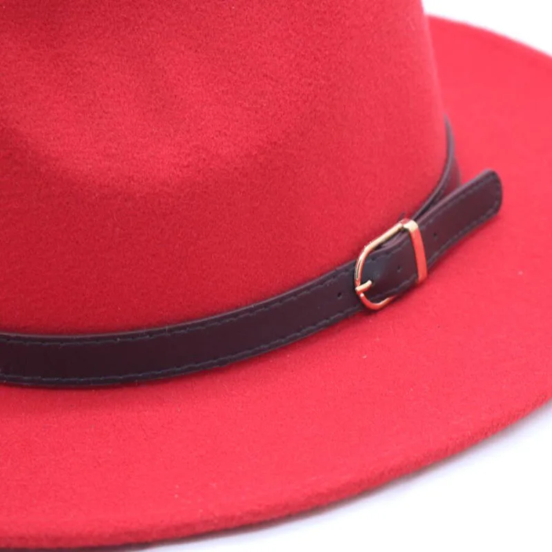 BINGYUANHAOXUAN, высокое качество, шерсть, федоры, Классическая мода, пояс с широкими полями, джазовые шапки для мужчин и женщин, шерстяная фетровая шляпа