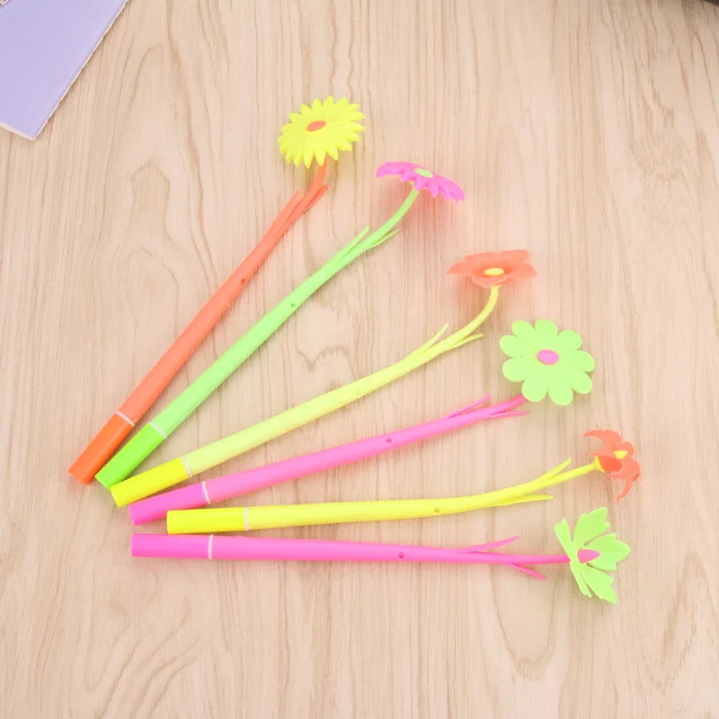 メーカーダイレクト韓国クリエイティブオフィスステーショナリーフラワーウォーターペンフラワーシグネチャーペンソフトシリカゲルフラワーニュートラ Aliexpress オフィス用品 学用品