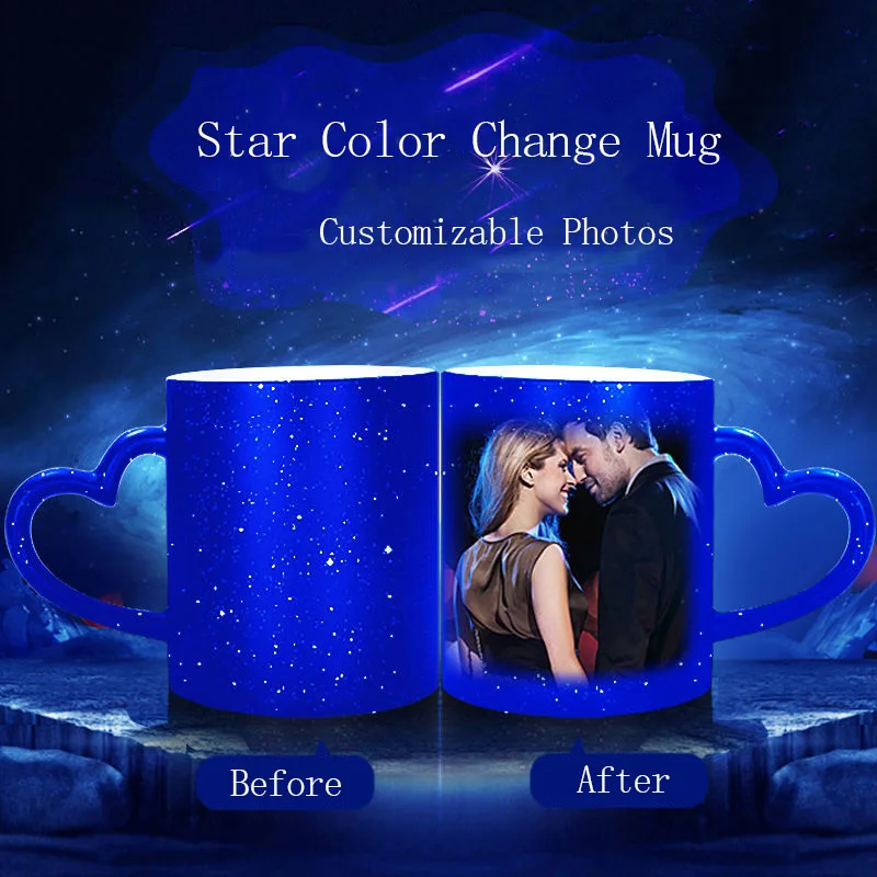Пользовательские фото меняющая цвет кружка Термочувствительная керамическая чашка Студенческая чашка для завтрака молока кофе лучший подарок для друзей