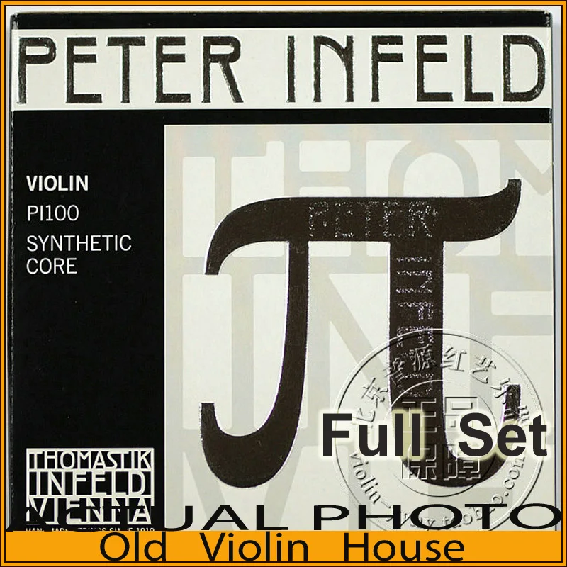 

Original Thomastik Peter Infeld (PI100) Violin Strings,Platinum E--Silver D,Medium with Ball End, full set,made in Austria
