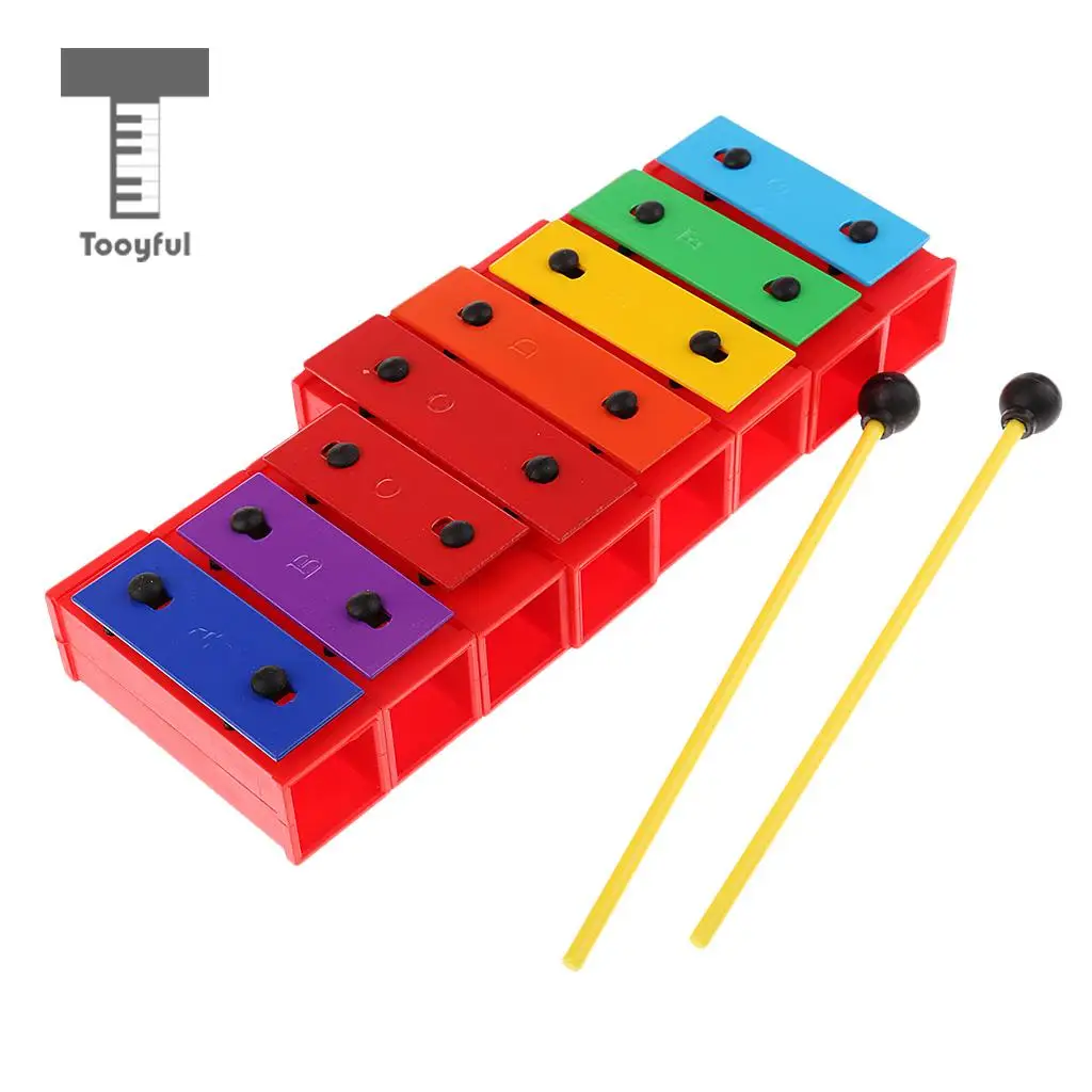 MagiDeal 1 Set 8 Tones Polychrome Xylophone Glockenspiel DIY Sound Brick Rhythm Toys for Children Music Enlightenment Toys