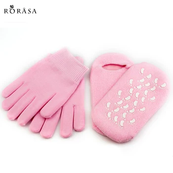 

1 Pair SPA Gel Gloves OR Socks Reusable Moisturizer Whitening Exfoliating Smooth Feet Hand Mask Silicone Socks Foot Care Glove