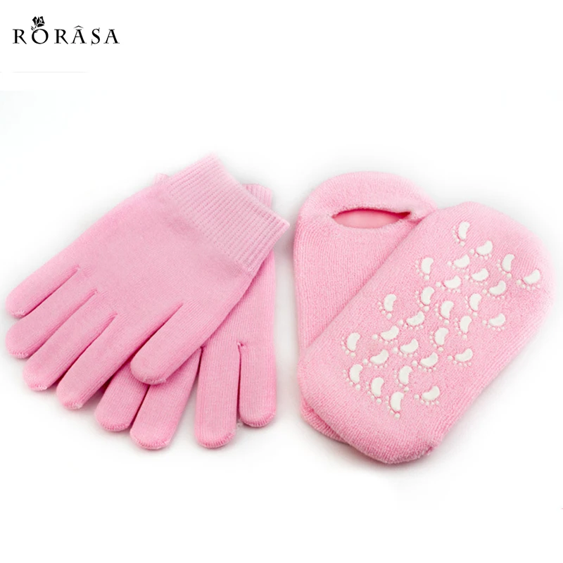 1 par de guantes de Gel de SPA o calcetines reutilizables humectantes para blanquear pies suaves máscara de mano calcetines de silicona GUANTE DE CUIDADO DE pies 1 par de guantes de Gel de SPA o calcetines reutilizables humectantes para blanquear pies suaves máscara de mano calcetines de silicona GUANTE DE CUIDADO DE pies