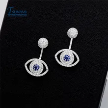 Качество ААА кубического циркония серьги из циркона глаза, уведомление о европейские женские серьги-гвоздики в форме серьги ER-059