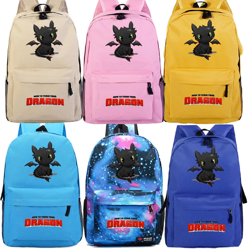 

High Quality How to Train Your Dragon Backpack Students School Mochila Fashion Popular Pattern Boys Girls Back to College Bags