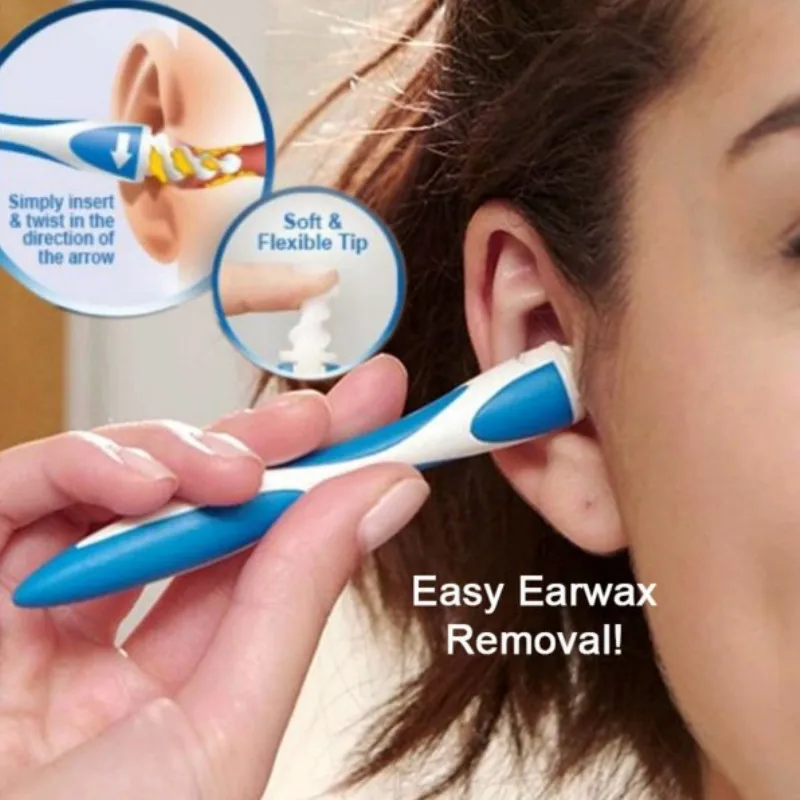 

16 Tips Rotating Smart Ear Cleaner Earpick Easy Earwax Removal Soft Spiral Cleaner Prevent Ear Picking Tool Clean Ear Care Kit