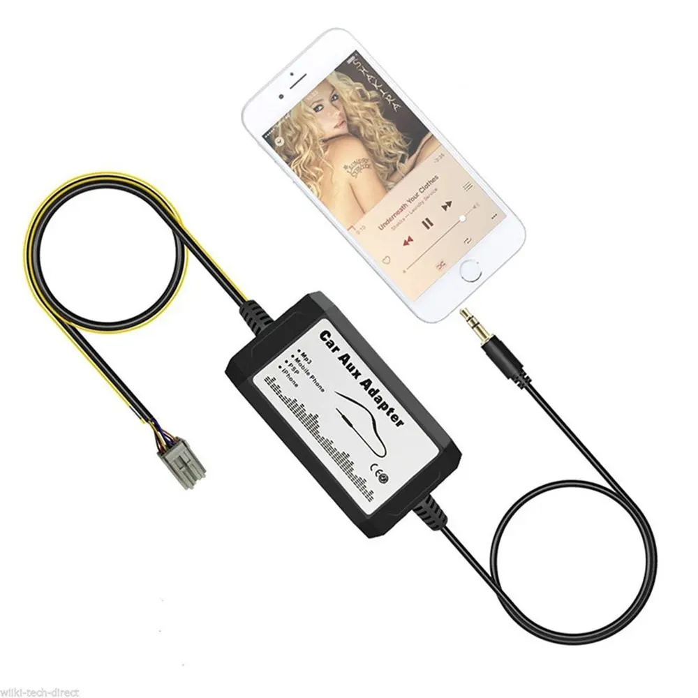 Car Stereo 3.5mm Audio Input Adapter AUX MP3 Player Interface for 2002
