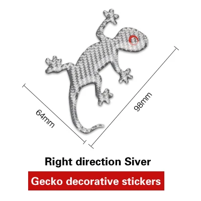 Автомобильные Внешние аксессуары Gecko 3D Автомобильные наклейки из углеродного волокна Эмблема автомобильные наклейки для BMW E90 E60 F30 F10 E70 E71 - Название цвета: Right Silver