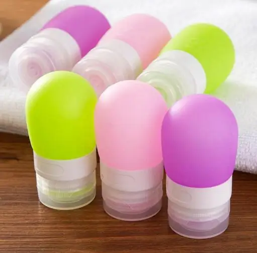 80ML Makeup Refillable Bottles Traveling Packing Silicone Press Bottle