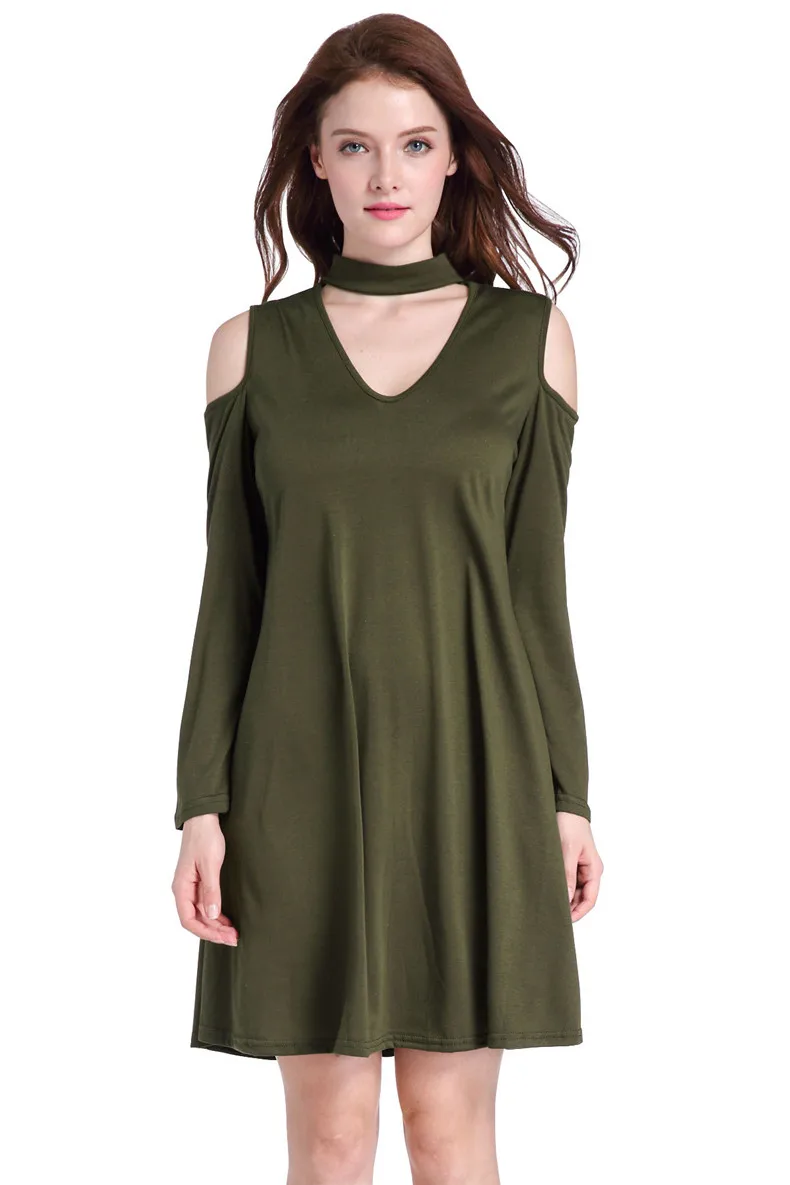 Неровные Сексуальное Платье Moda Mujer 18 Elbise новый воротник сплошной цвет v образный