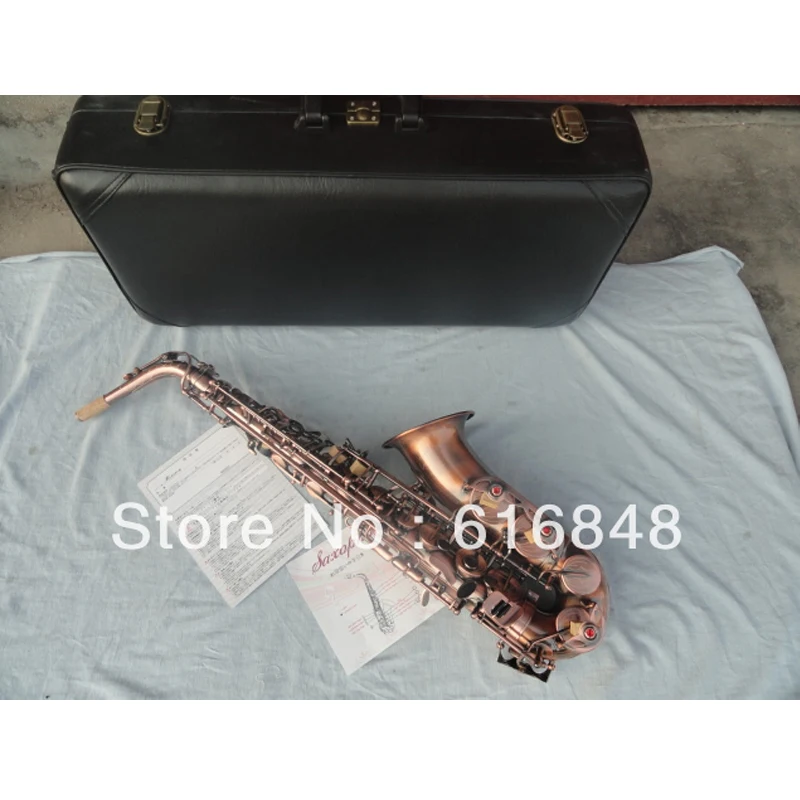 

Beautiful Red Archaize Copper Alto Saxophone Eb Tune High-quality Musical Instruments E Flat With Case Mouthpiece Free Shipping