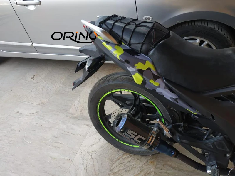 Black Grey Yellow Vinyl Film Wrap-7