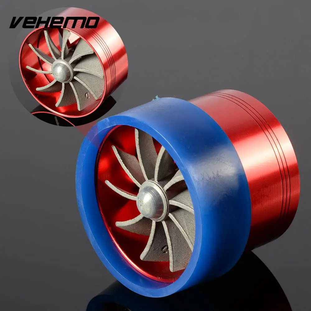Vehemo Aluminium Alloy Single Propeller Turbonator Supercharger Turbo Gas Fuel Saver Tornado Power Car Universal Auto Truck Part |