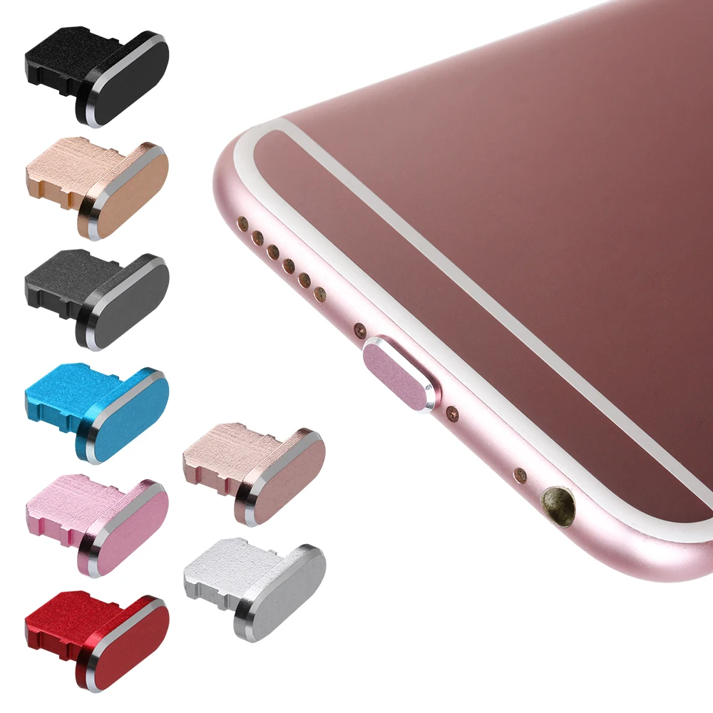 

Portable Metal Anti Dust Charger Dock Plug Stopper Cap Cover for iPhone X XR Max 8 7 6S Plus Dustproof Cover Aluminium Alloy