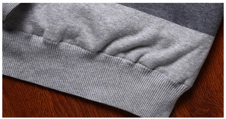 Fleece Sweater Pullovers Men Thick Keep Warm Winter Men Sweater Jersey Jumpers Autumn Cotton Striped Male knitwear Tops MS899D-04