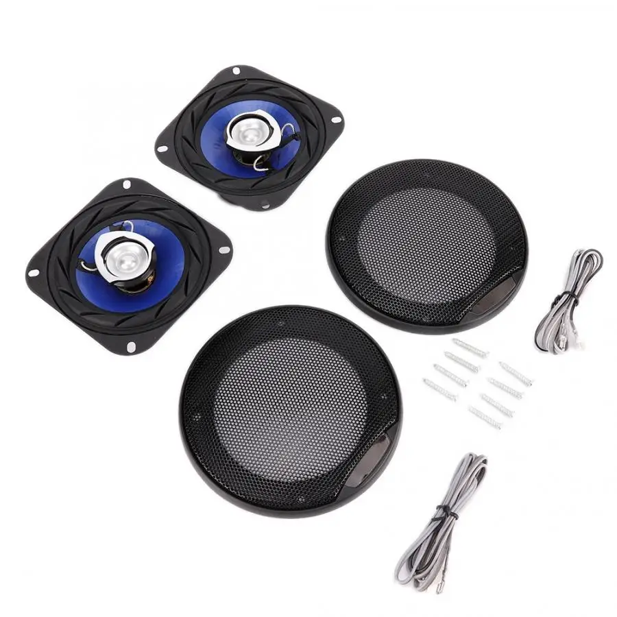 

2pcs 4" Car Speakers Car Modified Upgrade Coaxial Audio Loudspeaker 180W 12V Plastic + Magnet Car Electronics Car Audio Speaker