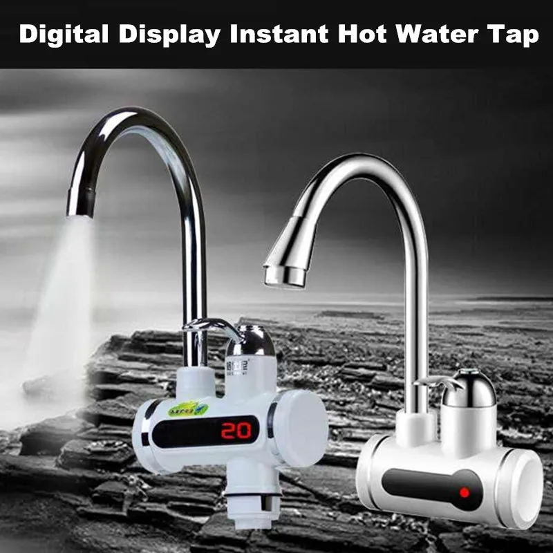 3000W instantaneous hot Electric Induction Digital display water heater Faucet with side&bottom