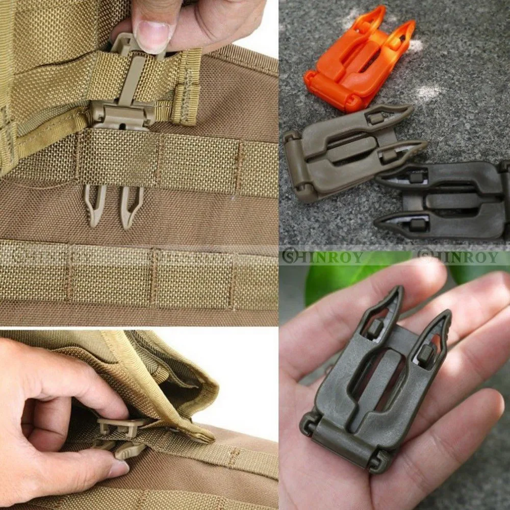 2/5Pcs Molle Strap Backpack Bag Webbing Connecting Buckle Clip EDC Outdoor Tool 