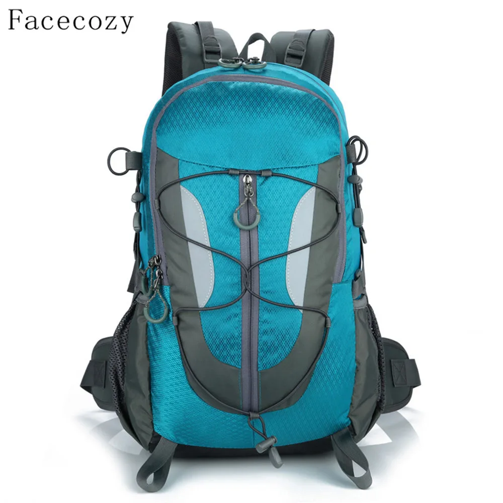 Facecozy, унисекс, рюкзак для путешествий, кемпинга, для мужчин и женщин, мягкий рюкзак для альпинизма, походов, рюкзаки, 30 л, вместительные спортивные сумки - Цвет: Blue
