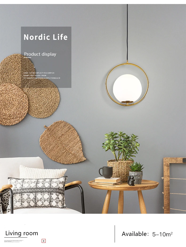 Modern Nordic Minimalist Bedroom Pendant lights lamp 6