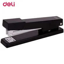 Deli штапельный ручной металлический Серебряная Скоба может установить бумагу 50 скобы для степлера Размер 24/6 1 шт. практичный штапель без скоб степлер