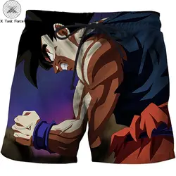 Аниме Dragon Ball мужские шорты для пляжа повседневное доска короткие летние дышащие Гоку быстросохнущая 3D принт хип хоп Бодибилдинг