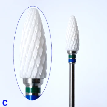 

Ceramic nail drill bits electric nail polishing machine accessories nail tool manicure pedicure, cuticle cutting cutter nail bit