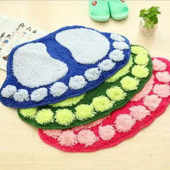 

Lovely Child Door Mat Cute Footprint Floor Bedroom Rugs Study Room Carpets Decorative Stair Mats Home Decor Crafts 58*38cm