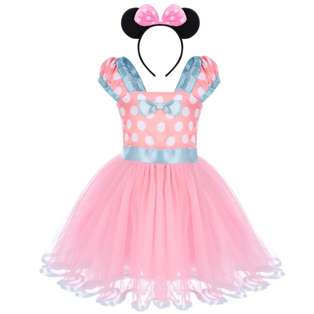 2pcs Set Mickey Mouse Clothing for Baby Girl 1st Birthday Party Cake