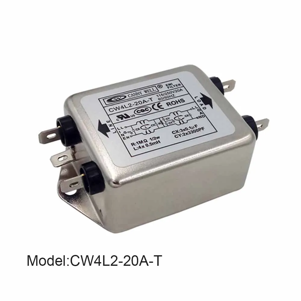 JHCHMX высокое качество Мощность фильтр EMI CW4L2-10A/15A/20A-T Однофазный AC 115 V/250 V 50/60 HZ для Co2 лазерной резки