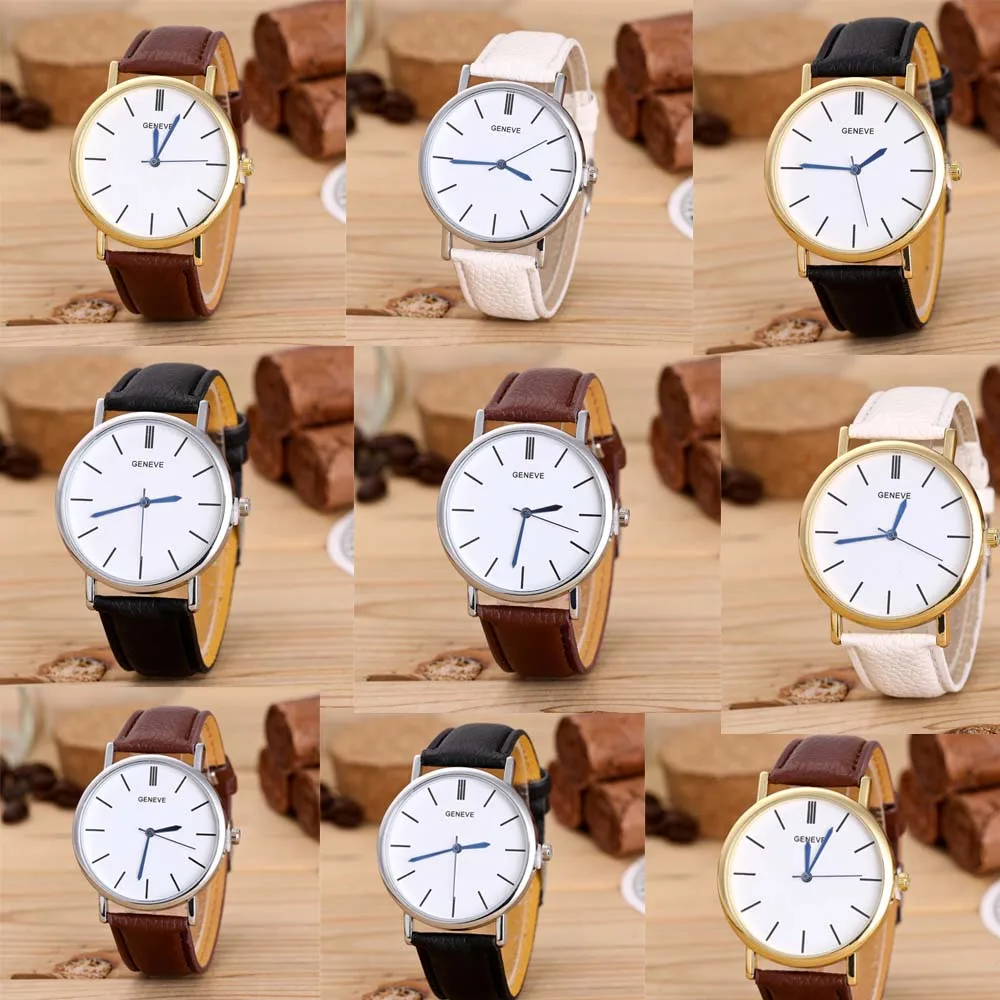 Для женщин топ роскошные часы кожаный ремешок Horloges Vrouwen наручные Femme 2018 оптовая
