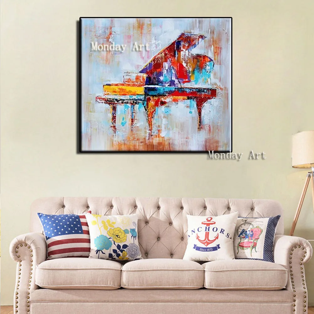 Big-size-Handpainted-Abstract-color-piano-thick-oil-painting-wall-Art-picture-on-Canvas-For-Living (4)
