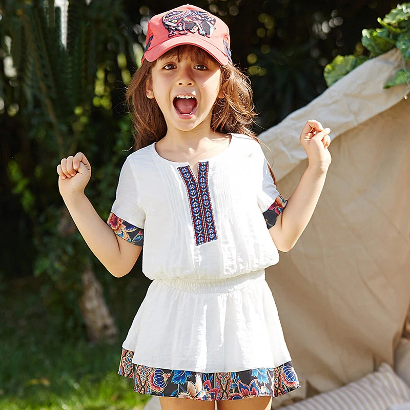 

New Girls Dress Girls Style Dresses Summer Ethnic Chiffon Bohemia Princess Dress Clothes Vestido Infantil Teenager Girl Clothing