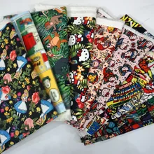 145*90 см Алиса Русалка Мститель Текстиль полиэстер ткань пэчворк, занавеска. Скатерть, кукла, печатная стеганая домашняя для шитья