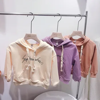 

Unisex Kids Hoodie Spring Autumn Letters Cottton Sweatshirts for Girls Boy Clothing 2 3 4 5 6 Years Baby Children Pullover 2019